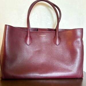 New Aspinal of London Large Burgundy Tote Bag